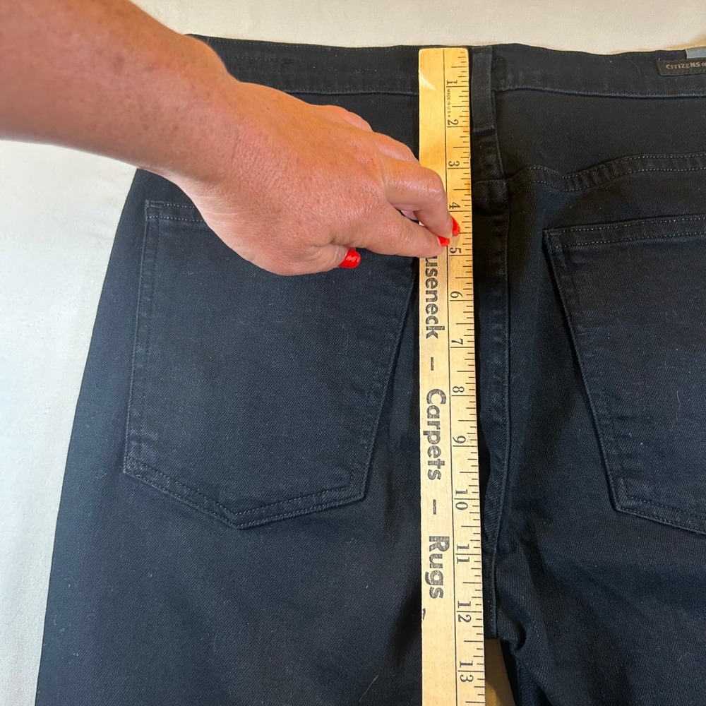 Citizens of Humanity Drew Flounce High Rise Black Flare Fringe Jeans 28 - Picture 7 of 8